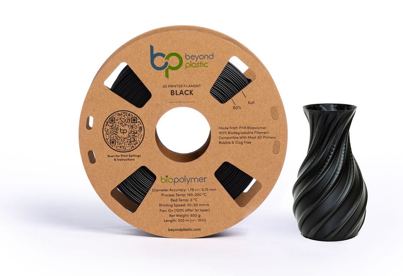 PHA 3D Printer Filament, Black